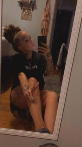 busty red haired white girl with tattoos on hhi - 1