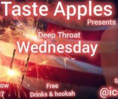 NEW LOCATION HUNTSPOINT AREA 🍎TASTE APPLES🍎 presents 💦 DEEP THROAT WEDNESDAY 👅THE WAY YOU WANT IT 🍑 DROP YOUR LOAD 👅OPEN PLAY ROOMS 💦 GLORYHOLE & GANGBANGS - Image 6
