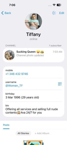 Hey I'm Tiffany, Available 24/7🙈👸Independent sucking queen 👅🙊Looking for someone regularly for in/outcall or car dates. - 29 - 1