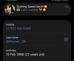 Richmond escorts - Hey I'm Sarah, Available 24/7🙈👸Independent sucking queen 👅🙊Looking for someone regularly for in/outcall or car dates. - 27