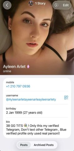 Only Add my Telegram 👉 @Ayleenarletayeenarleayleenarlety✅ Latina 🔥 Curvy Queen🔥Soft Boobs💕✅Juicy pussy👅📞Ready for Incall or Outcall🚗Car fun💦✅FT /Videos Sell✅Available 24/7 - 27 - 27 - 1