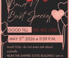 Brooklyn escorts - Brooklyn Times Square Incall Only — $60 Bend N' Bust Special