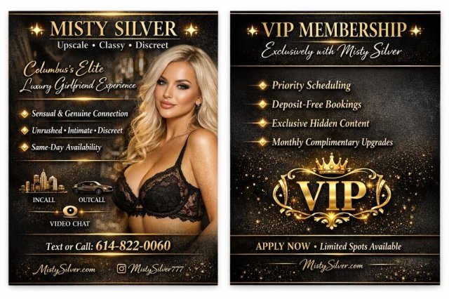 Misty Silver in Columbus: Incall & Outcall, No Deposit - 1