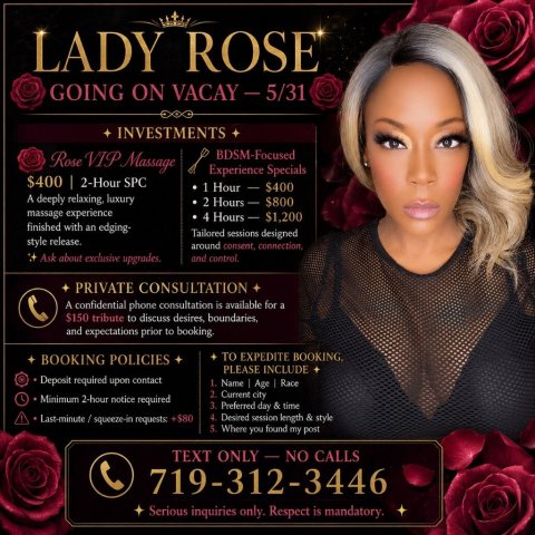 Broomfield IC — Lady Rose 2-Hour Rose VIP Session (3–11PM) - 1