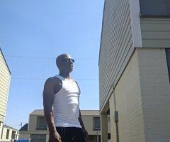 Austin escorts - Austin BBC Gen Donations — Black muscular male, bald