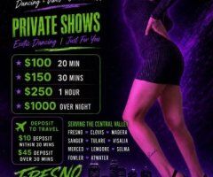 Visalia escorts - Visalia Exotic Companion & 2-Girl Show — Private Incall Available