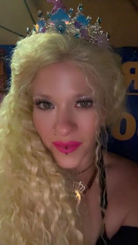 Houston DJ Ariel Blaze with Blue Hair — Playful Distraction - 1