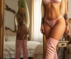 Houston Female Escort — Inked blonde doll with A-cup, big blue eyes & ass play - Image 2