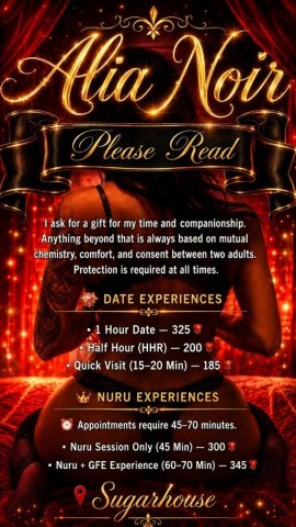 Alia Noir — Petite Nuru + GFE, FS fun, energy work, kink-friendly - 1