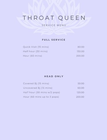 BBW Throat Queen Incall in Alexandria (Short Time) — Bj50, Bbj60, Hh/Bbj120 w/2 Pops - 1