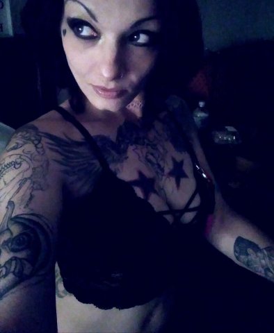 Tattooed Goth Goddess Female Escort — doubles available - 1