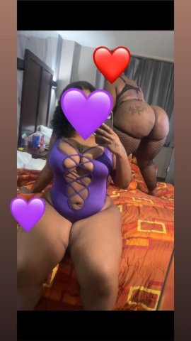 Queens Curvy Ebony Female Escort — 2-Girl Special - 1