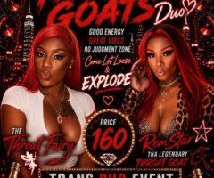 Brooklyn Trans Throat Goat Duo — ONE NIGHT ONLY Event (160 - 25) - Image 4