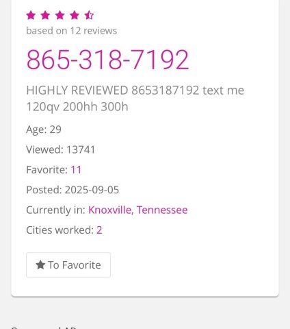 Knoxville TN Female Escort — Incall & outcall - 1